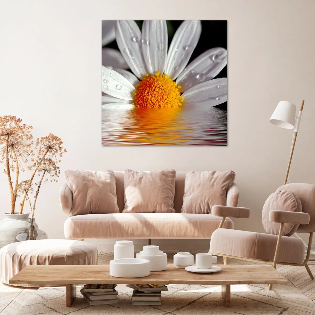 Canvastavla - Bild på duk - Prästkrages uppstigande sol - 50x50 cm