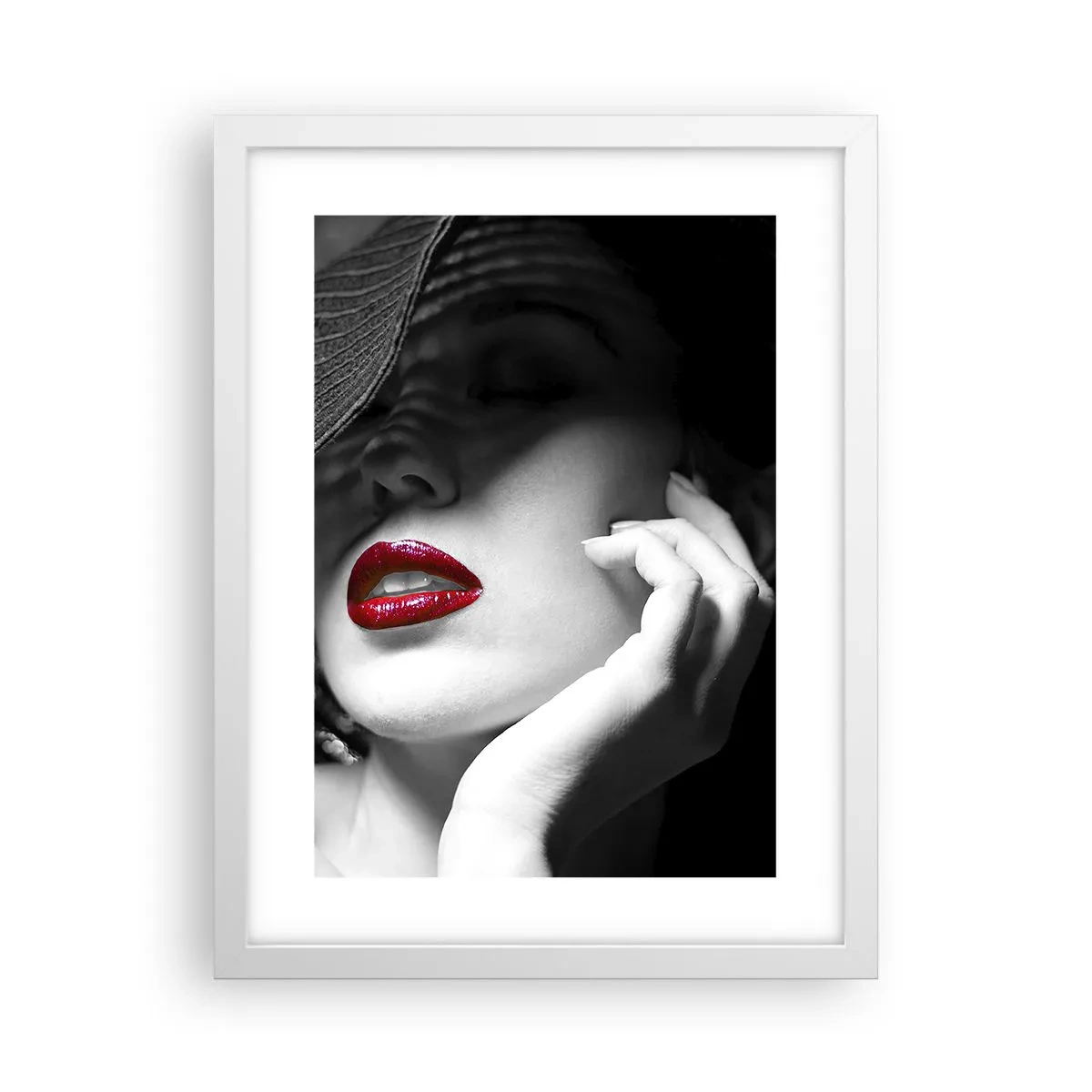 Affisch i vit ram - En studie i scharlakansröd - 30x40 cm