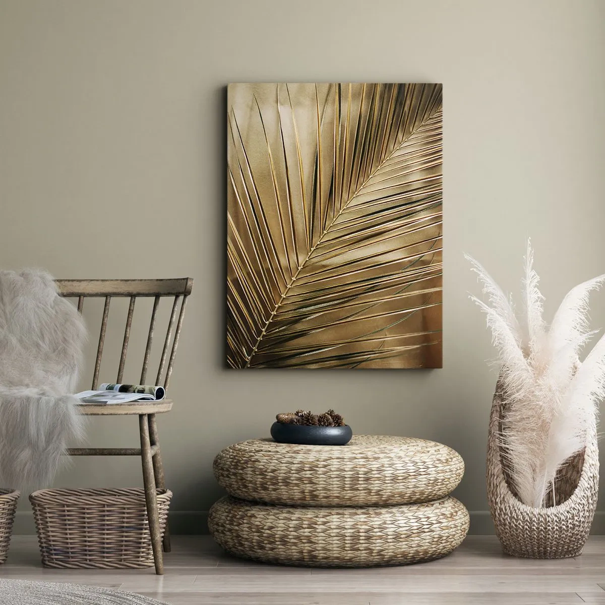 Canvastavla - Bild på duk - Naturlig pelargång - 55x100 cm