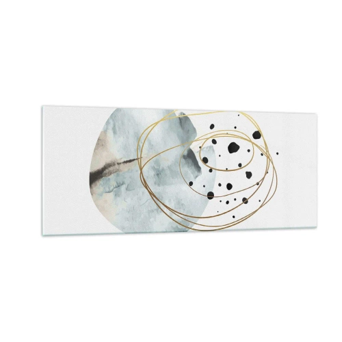 Glastavla - Bild på glas - I rummets famn - 100x40 cm