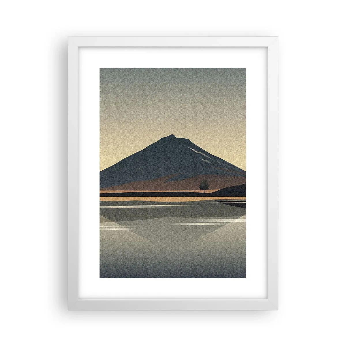 Affisch i vit ram - Spegelbild - 30x40 cm