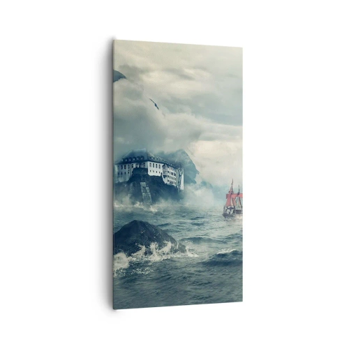 Canvastavla - Bild på duk - På magiska vatten - 65x120 cm