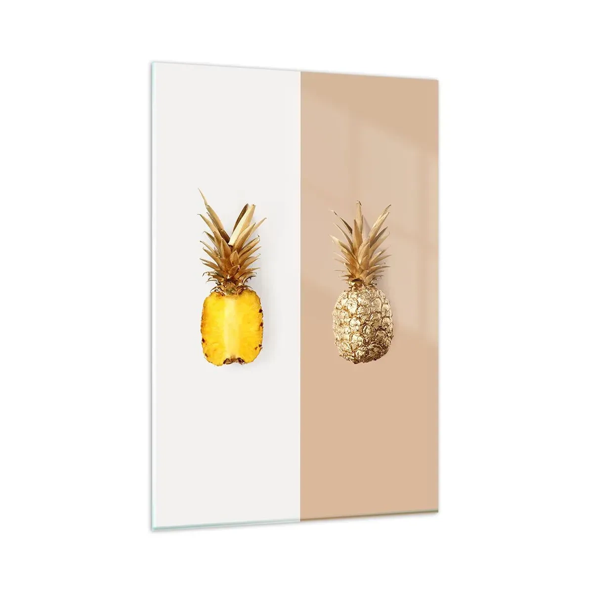 Glastavla - Bild på glas - Ananas för oss - 80x120 cm