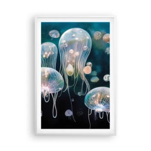 Affisch i vit ram - Undervattenbal - 61x91 cm