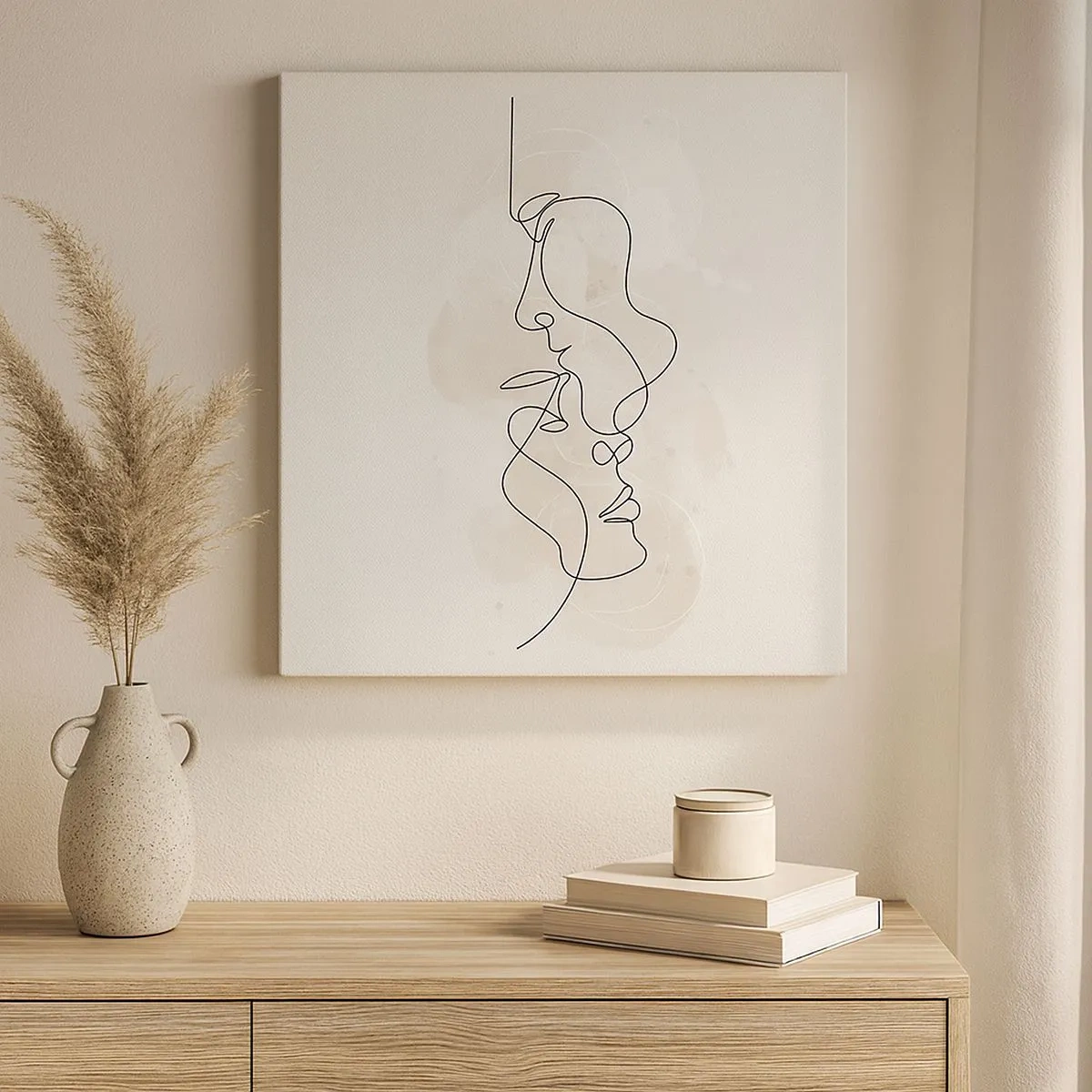 Canvastavla - Bild på duk - Tilltrasslade i famn - 30x30 cm