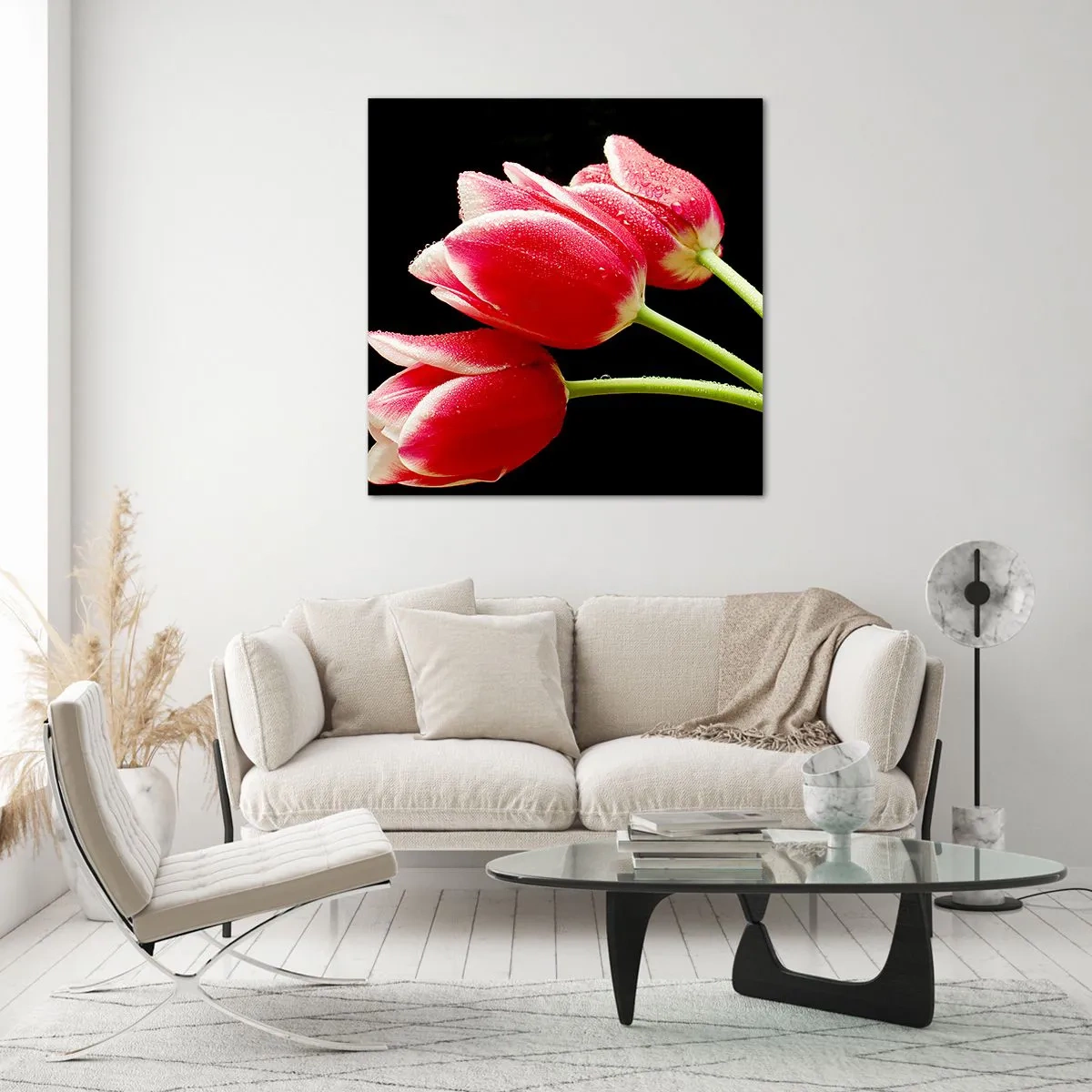 Glastavla - Bild på glas - Ett löfte om en ren kärlek - 40x40 cm