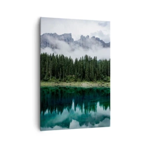 Canvastavla - Bild på duk - Tyst, tyst, väck inte sovande vatten... - 70x100 cm