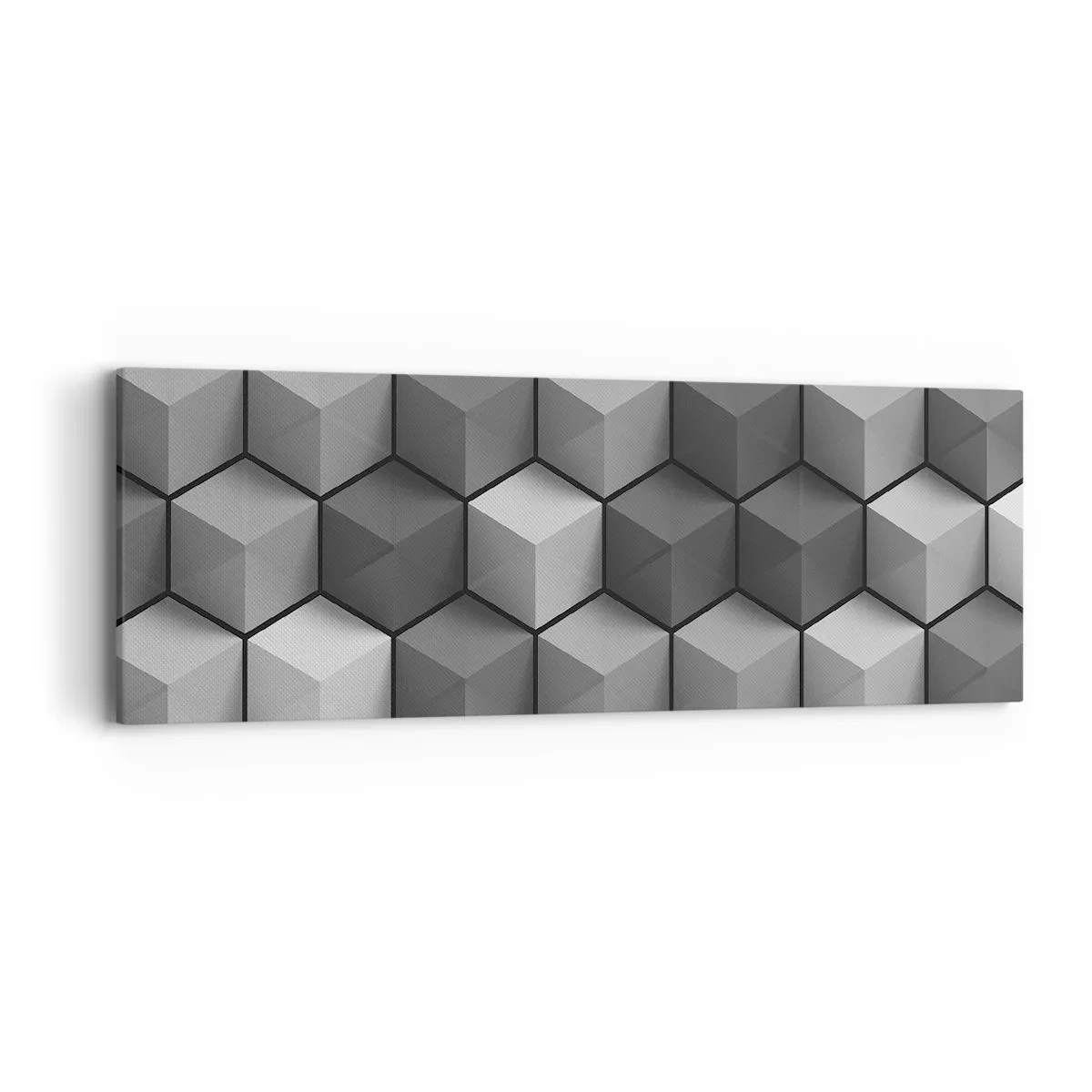 Canvastavla - Bild på duk - Kubistiskt pussel - 90x30 cm