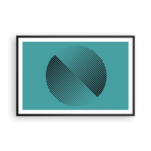 Affisch i svart ram - Cirkeln - en geometrisk variation - 91x61 cm