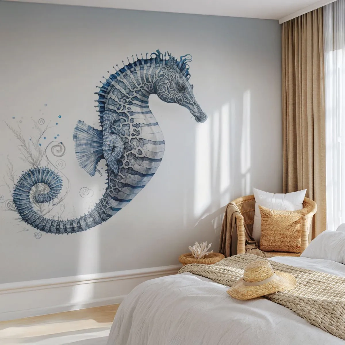 Fototapet Standard Eco - Ett subtilt skämt från naturen - Sjöhäst, Seaside, korallrev - 300x210 cm
