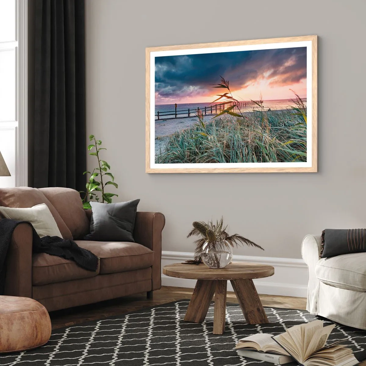 Affisch i ram av ljusek - Försvinner inte med vinden - 91x61 cm