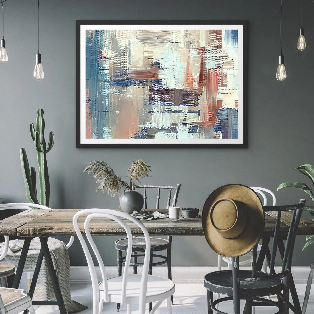 Affisch i svart ram - Att nå ljuset - 70x50 cm