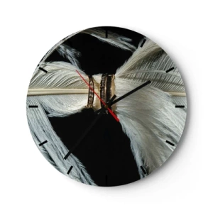 Väggklocka - Klocka på glas - ...och jag lämnar inte dig… - 40x40 cm