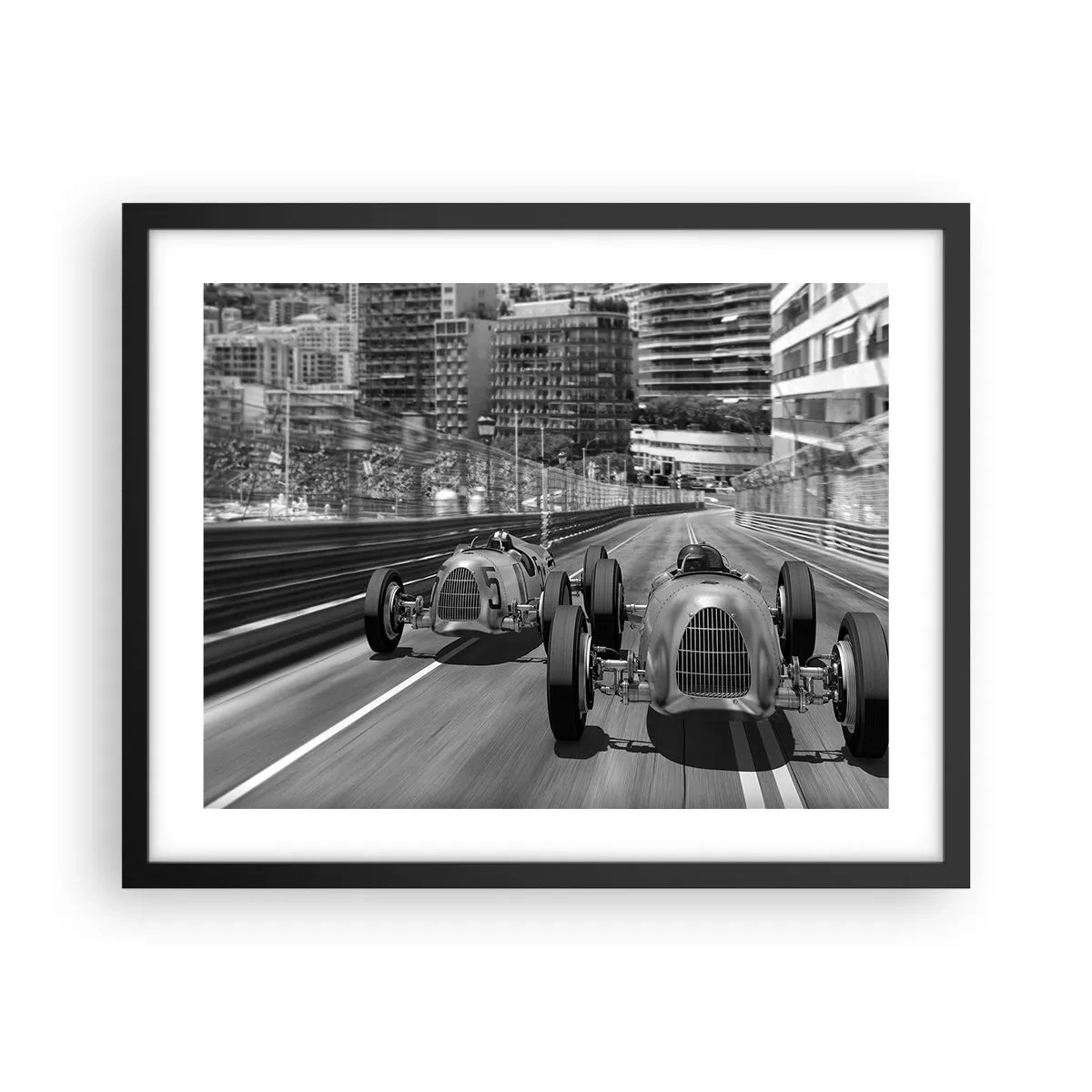 Affisch i svart ram - För länge sedan i Monte Carlo - 50x40 cm