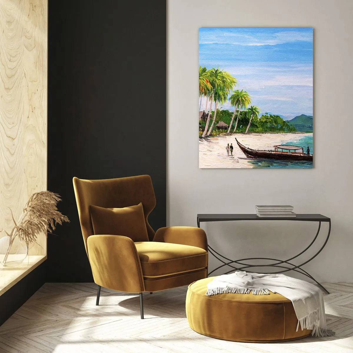 Glastavla - Bild på glas - En exotisk dröm - 80x120 cm