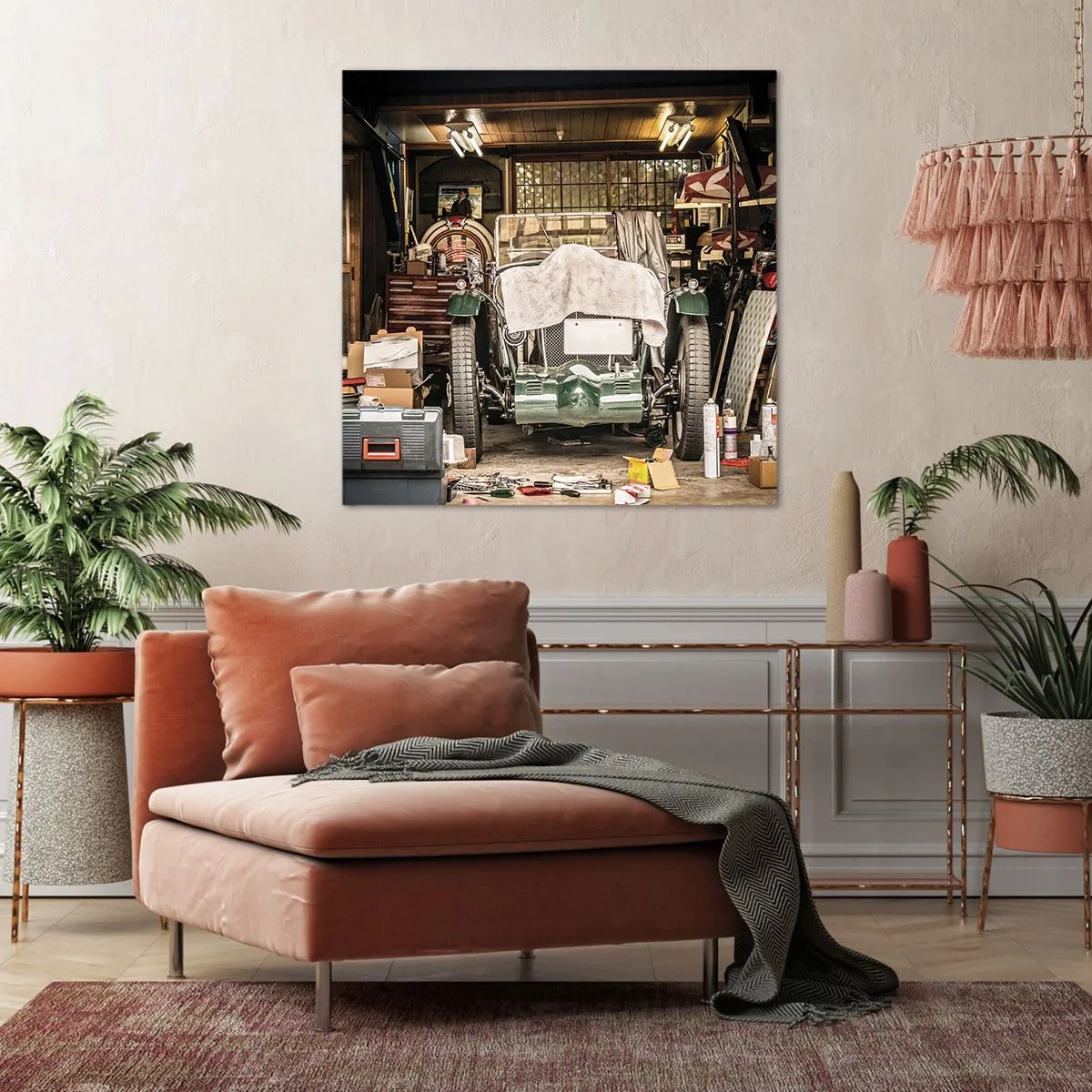 Canvastavla - Bild på duk - Tillbaka till det förflutna - 60x60 cm