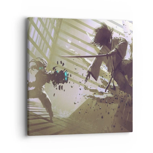 Canvastavla - Bild på duk - Du kan också bli samuraj - 40x40 cm