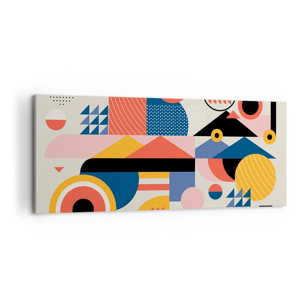 Canvastavla - Bild på duk - Komposition: Lek - 120x50 cm