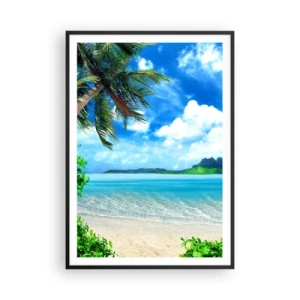 Affisch i svart ram - Tropikens azur - 70x100 cm