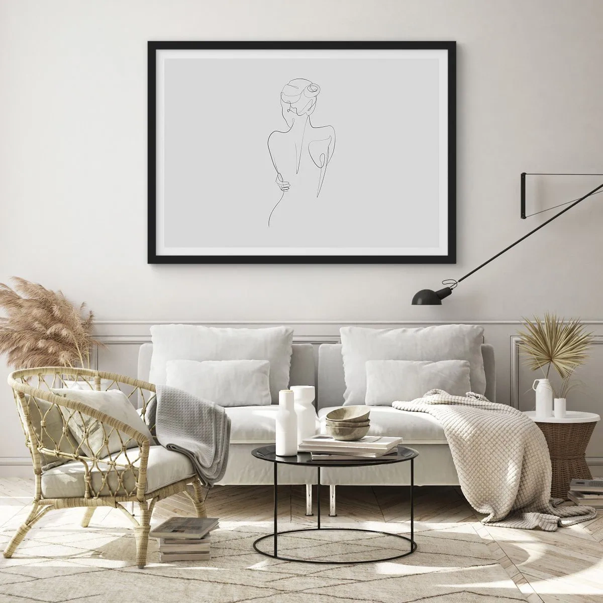 Affisch i svart ram - Kroppens musik - 100x70 cm