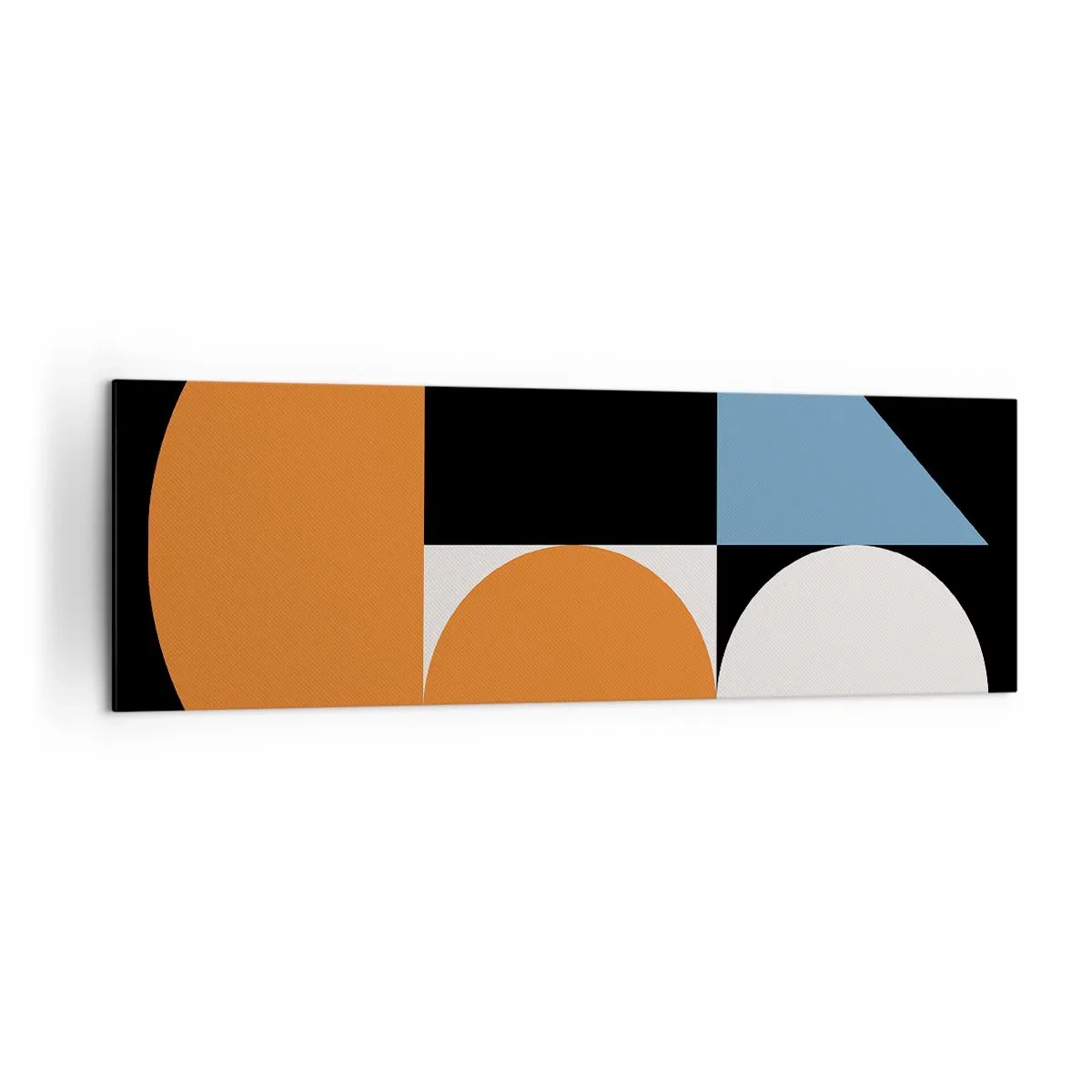 Canvastavla - Bild på duk - Geometriska figurer - 160x50 cm