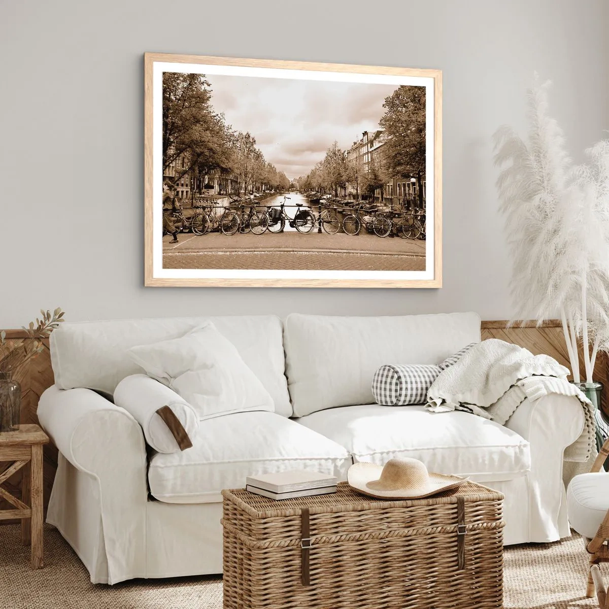 Affisch i ram av ljusek - Holländsk stämning - 100x70 cm
