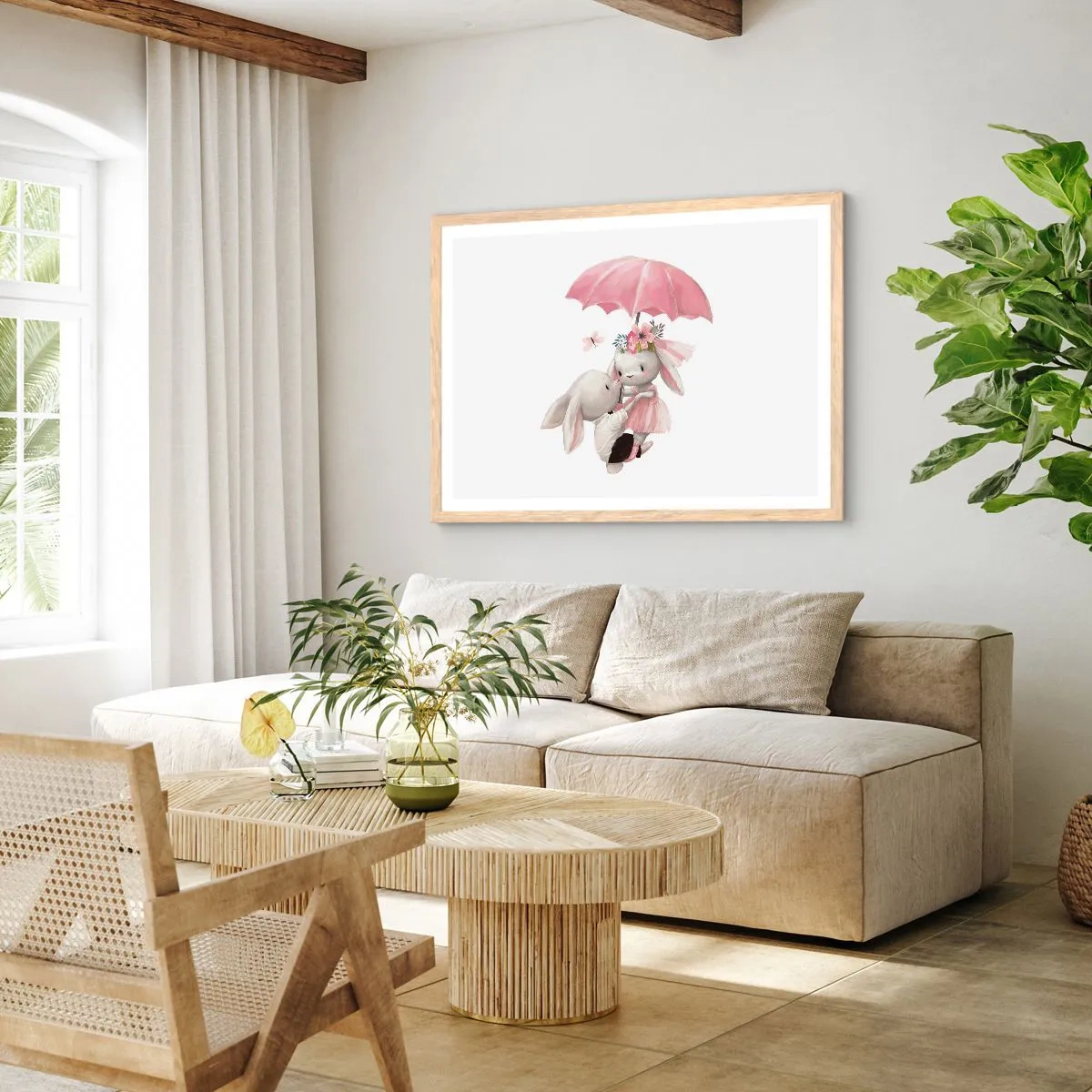 Affisch i ram av ljusek - Det är just kärlek - 100x70 cm