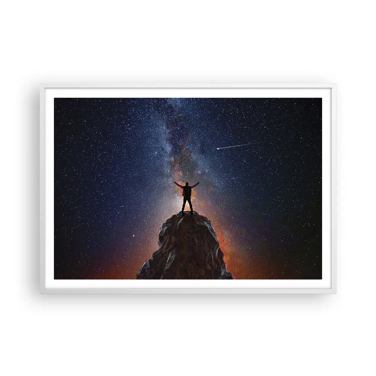 Affisch i vit ram - Kraften är med mig! - 100x70 cm