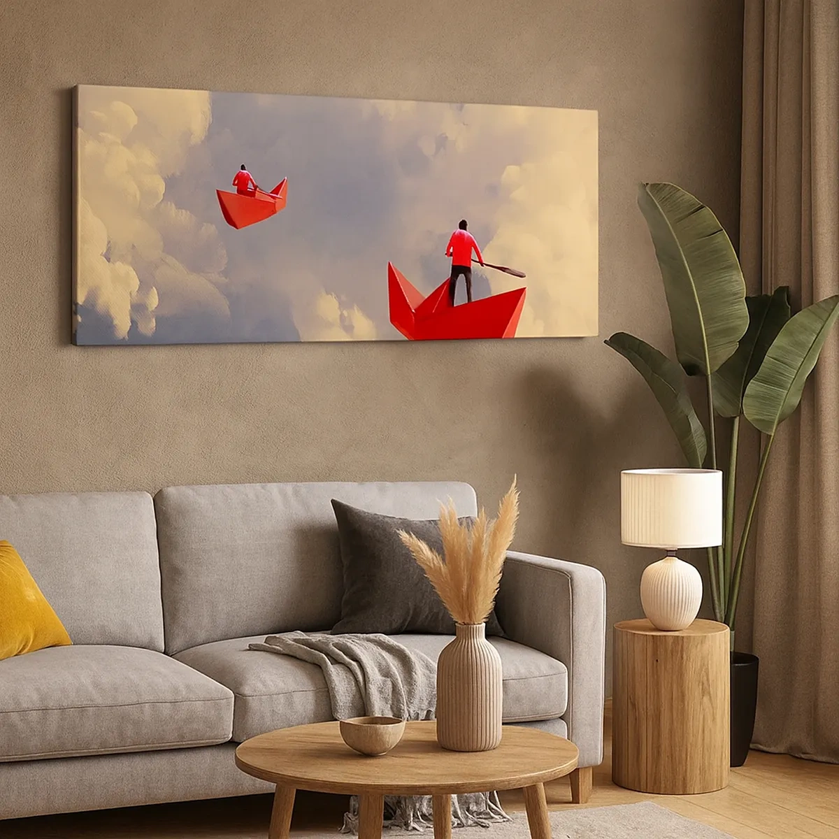 Canvastavla - Bild på duk - Drömmarnas utflykt - 30x30 cm