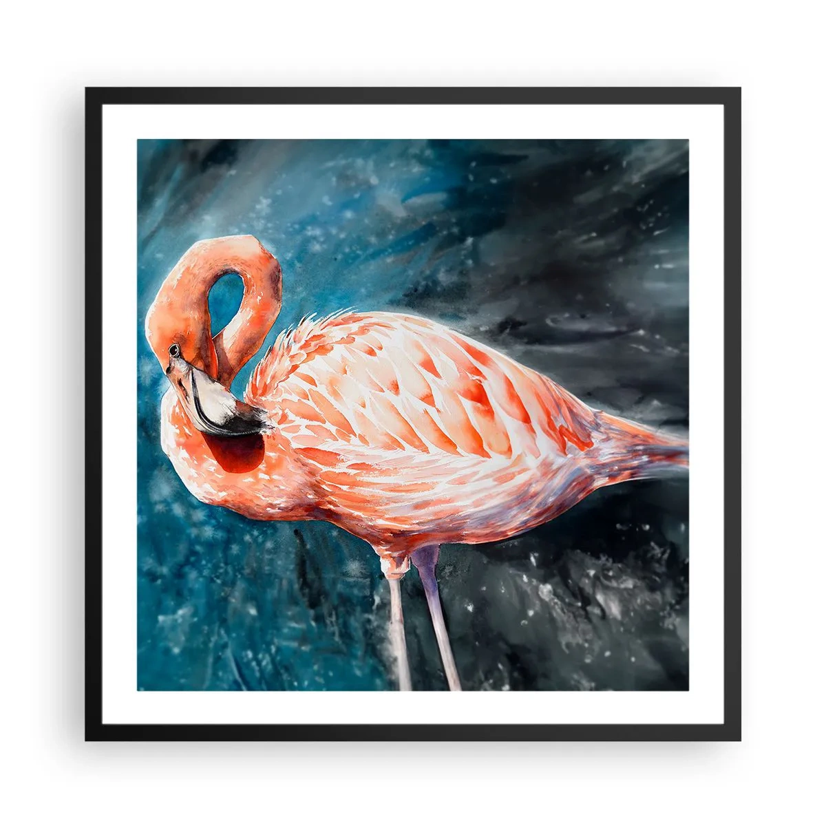 Affisch i svart ram - Dekorativt till sin natur - 60x60 cm