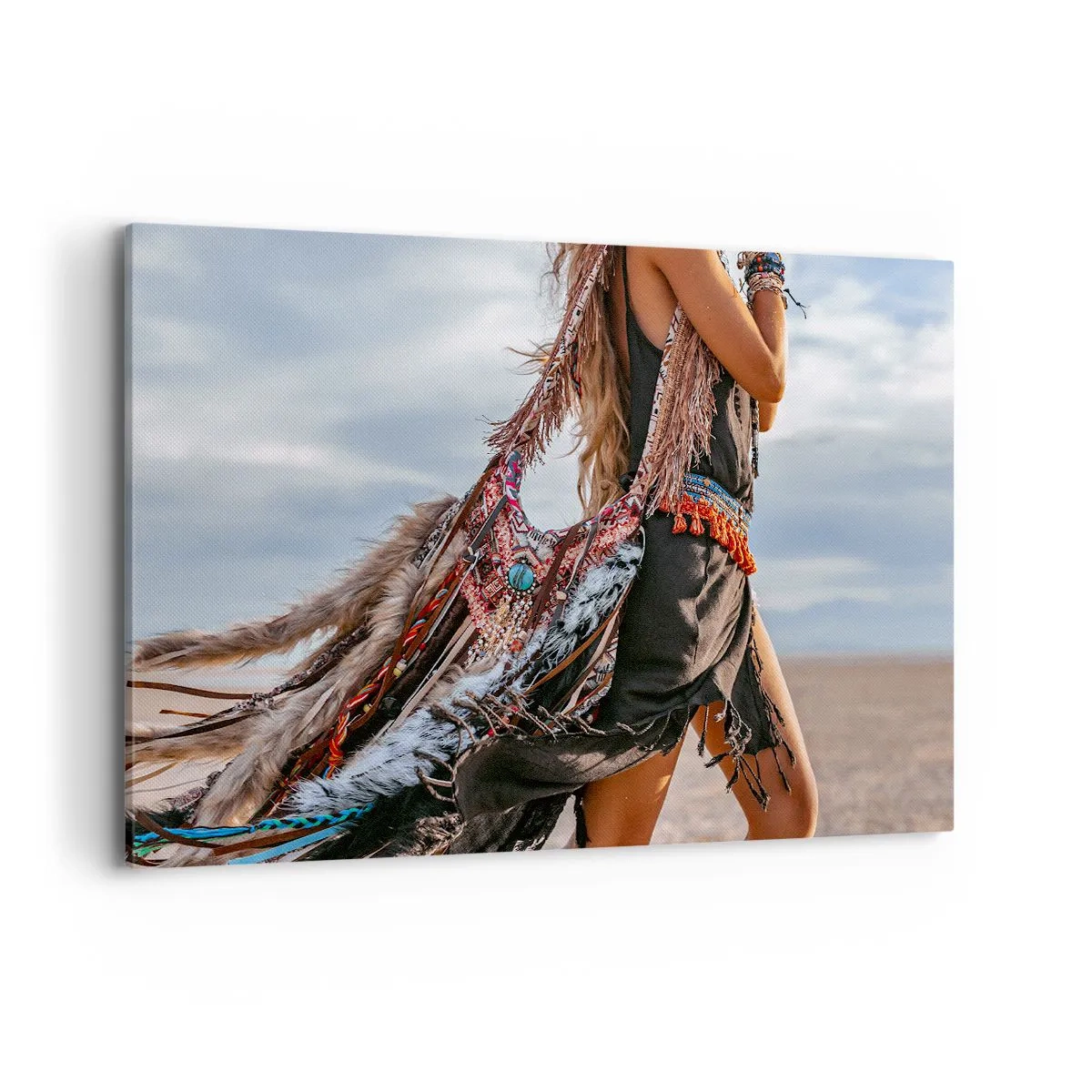 Canvastavla - Bild på duk - Shamanens flicka - 120x80 cm