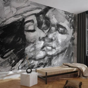 Fototapet Premium Canvas - Ett ömt ögonblick - Kyssar, Kärlek, Älskare - 450x315 cm