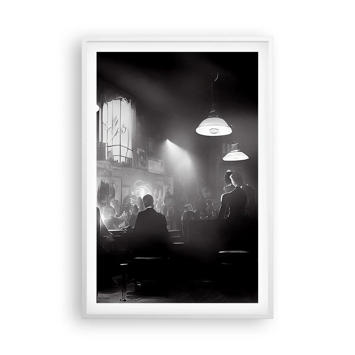Affisch i vit ram - I en jazzig stämning - 61x91 cm