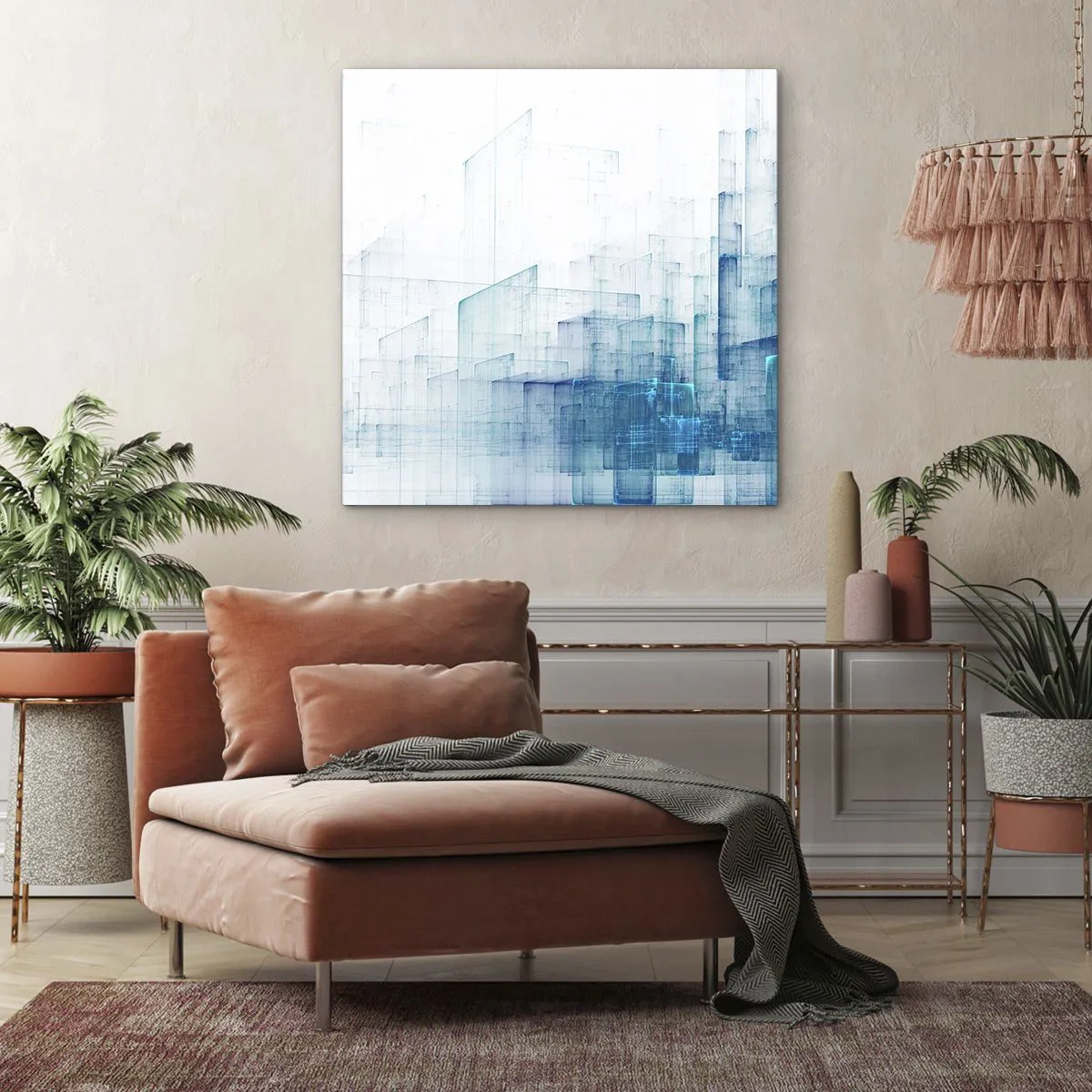 Canvastavla - Bild på duk - Hur utrymmet blev till - 70x70 cm