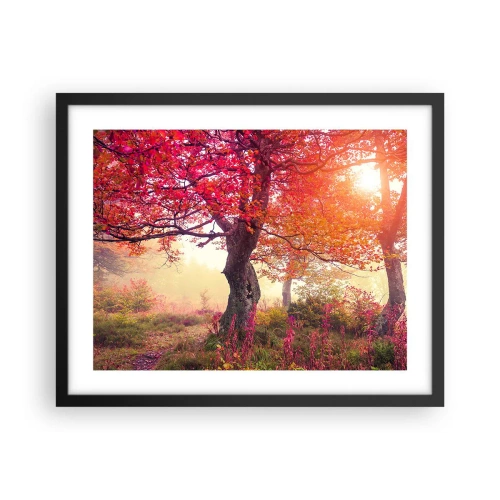 Affisch i svart ram - Våldsam blommande - 50x40 cm