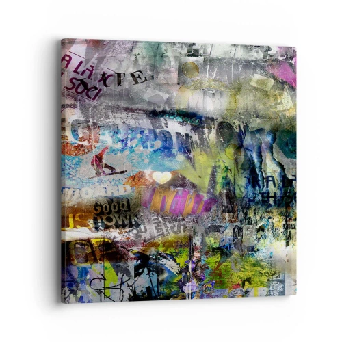 Canvastavla - Bild på duk - Collage med minnen - 40x40 cm