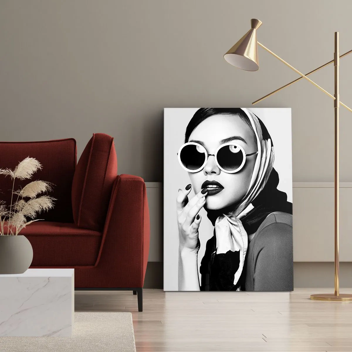 Canvastavla - Bild på duk - Hälsningar från 60-talet - 55x100 cm