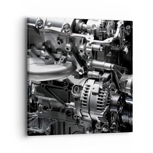 Canvastavla - Bild på duk - Stål, vacker, stark - 40x40 cm