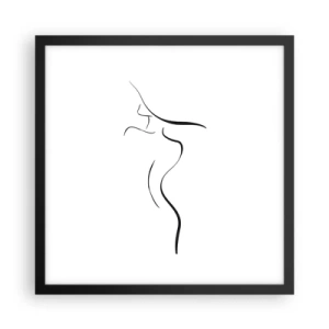 Affisch i svart ram - Svårfångad som en våg - 40x40 cm
