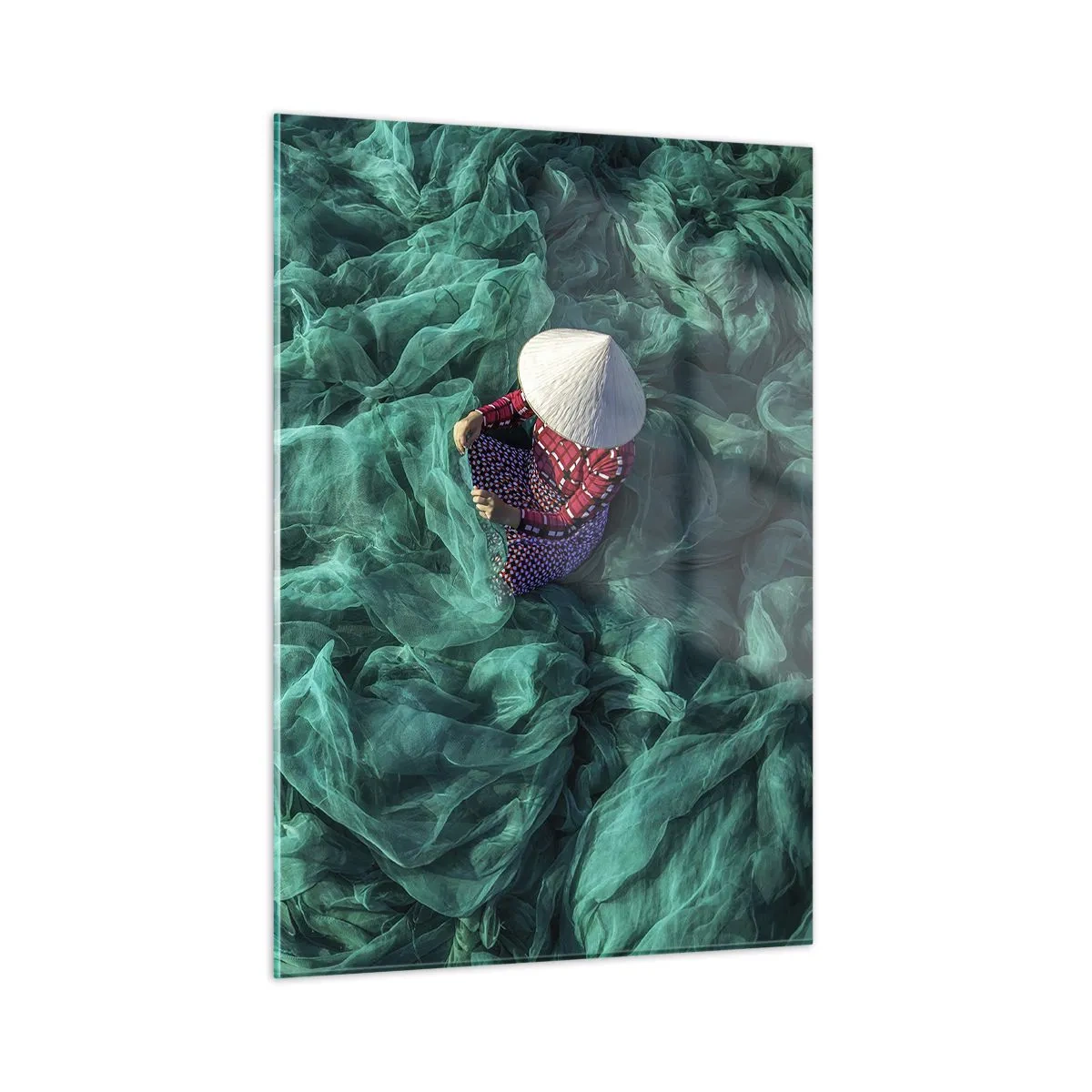 Glastavla - Bild på glas - I nätens hav - 50x70 cm