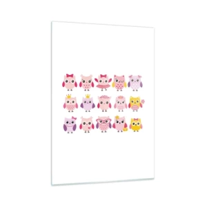 Glastavla - Bild på glas - Den ena sötare än den andra - 50x70 cm