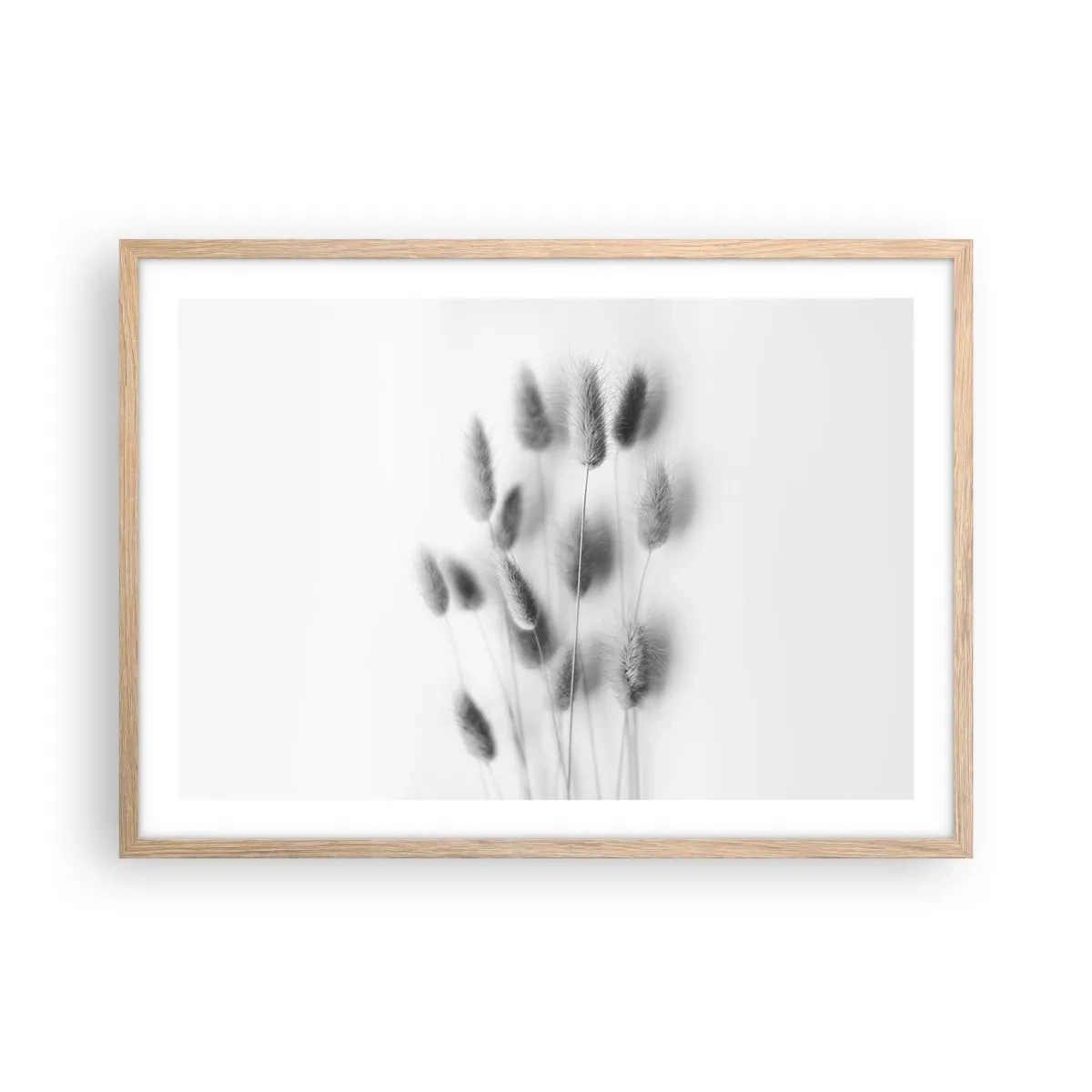 Affisch i ram av ljusek - Fluffigt gräs - 70x50 cm