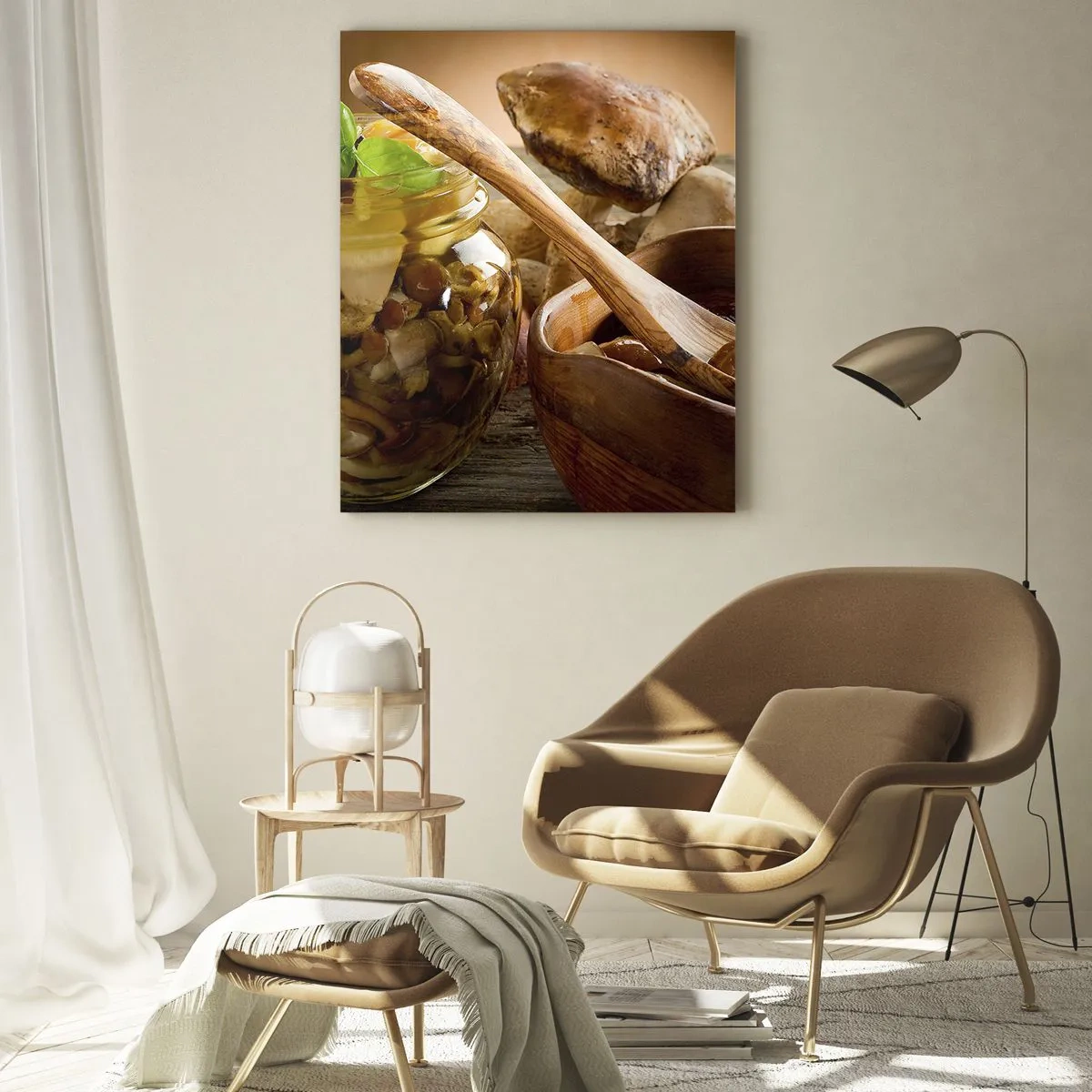 Glastavla - Bild på glas - Färsk, eller saltad, eller höstplockad... - 50x70 cm