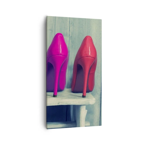 Canvastavla - Bild på duk - En promenad på regnbågen - 55x100 cm