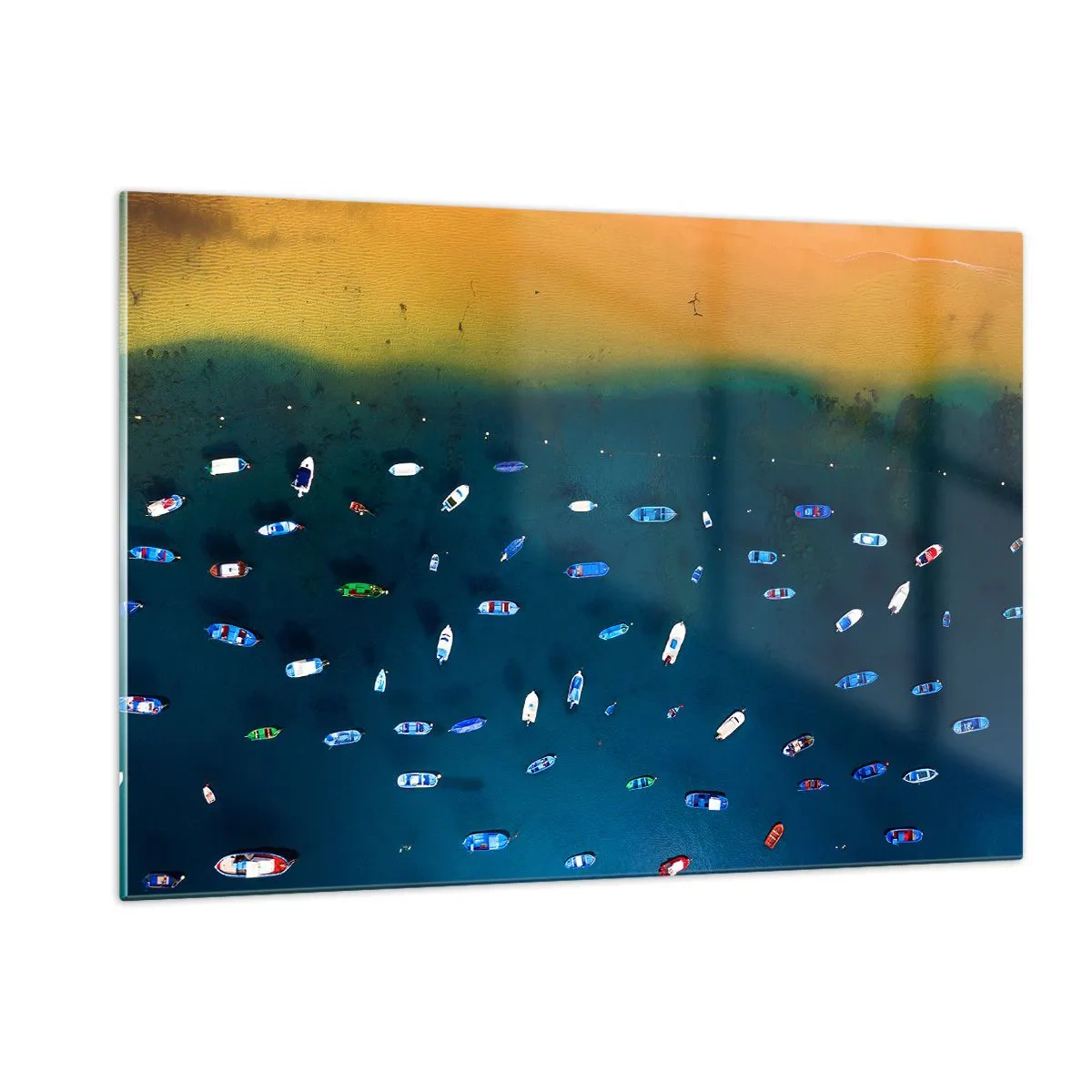 Glastavla - Bild på glas - Ett semesterspel - 120x80 cm