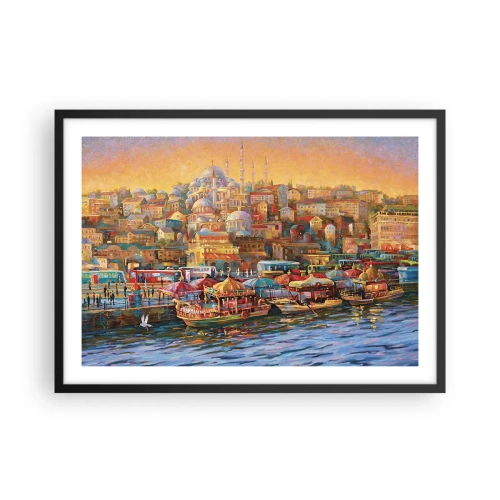 Affisch i svart ram - Istanbul-berättelse - 70x50 cm