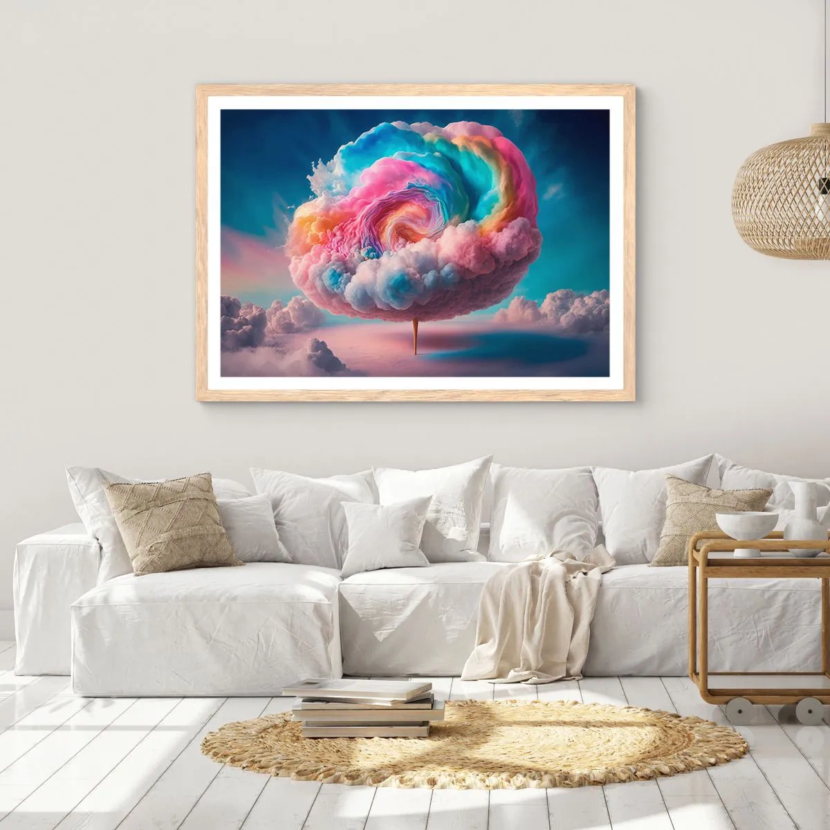 Affisch i ram av ljusek - En dröm om en nöjespark - 100x70 cm