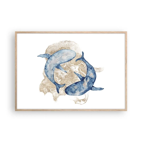 Affisch i ram av ljusek - Vänskap eller kärlek? - 100x70 cm