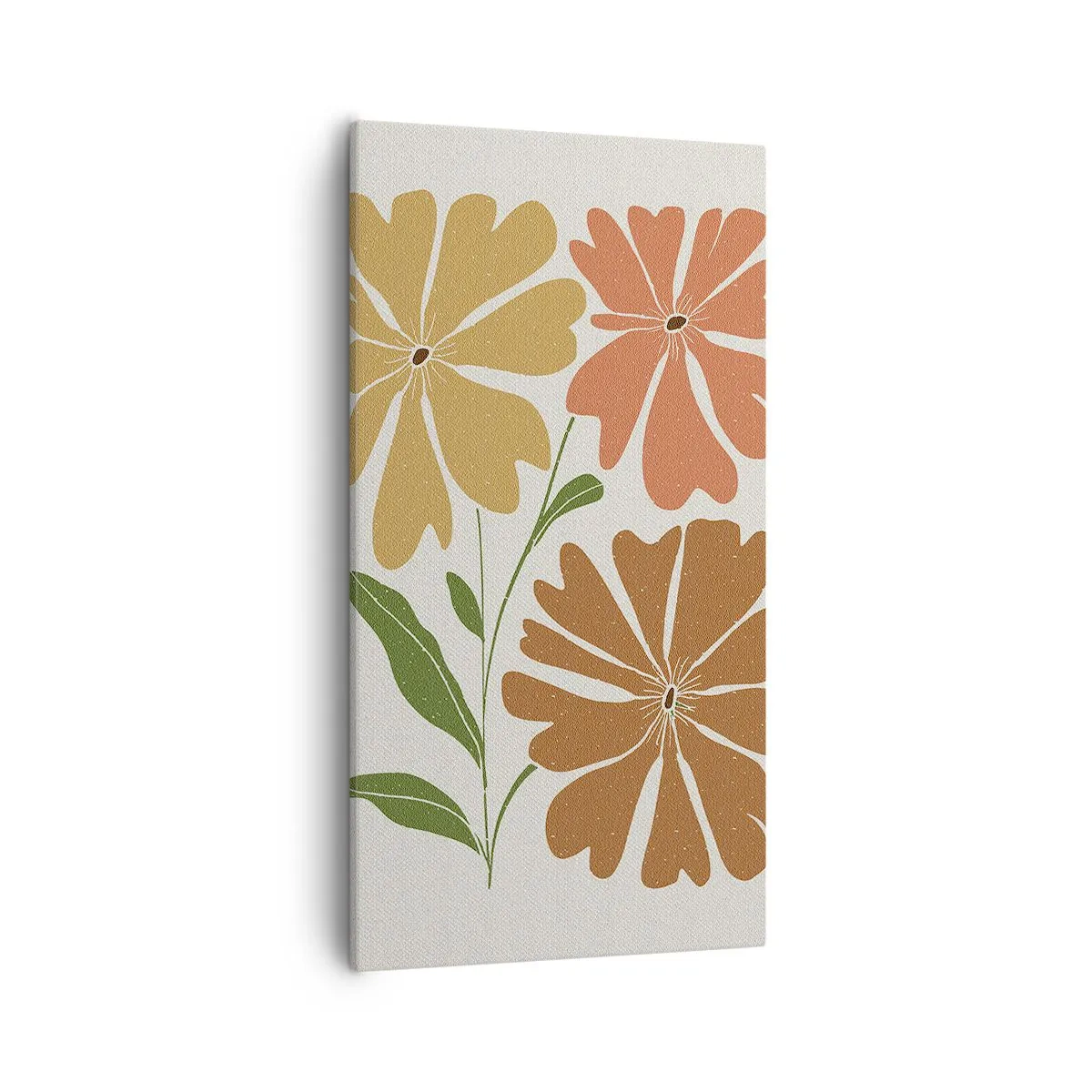 Canvastavla - Bild på duk - Natur och geometri - 55x100 cm