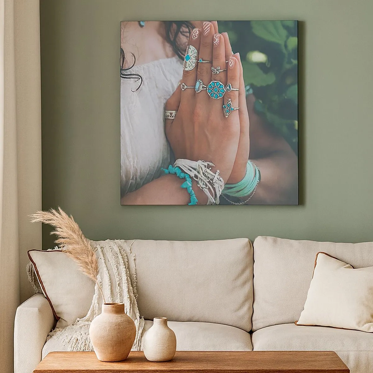 Canvastavla - Bild på duk - Välkommen till existensens centrum - 30x30 cm